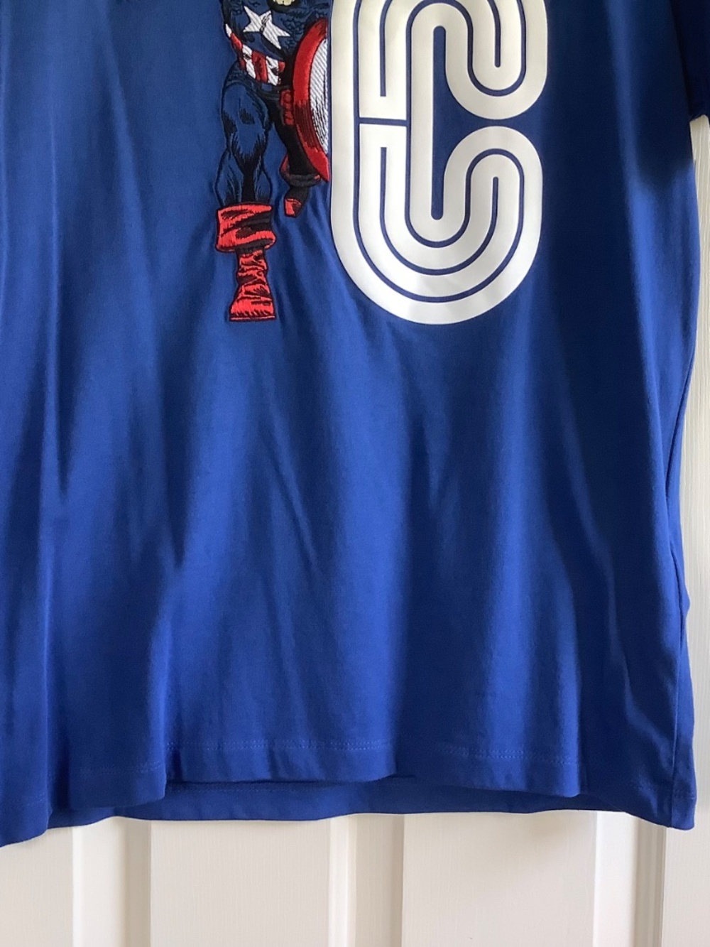 Coach X Marvel Captain America Retro C Tee Shirt Blue Size S - Picture 6 of 14